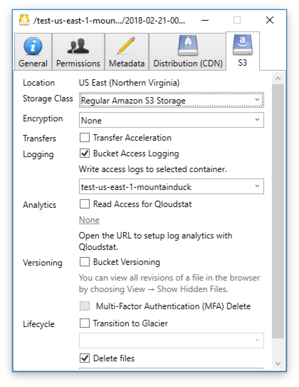 screenshot of Mountain Duck